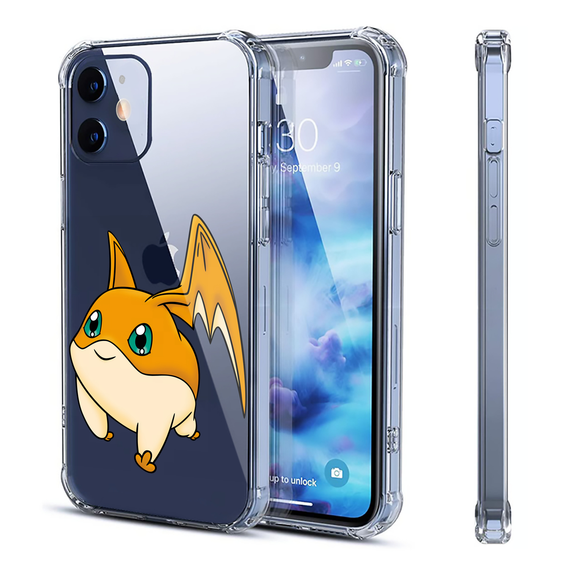 （画像用） Digimon デジタルモンスター/デジモン 【iPhone 12シリーズ対応】透明スマホケース（クリアソフトケース）